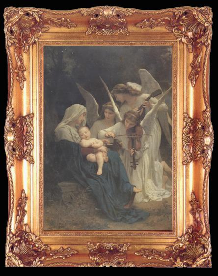 framed  Adolphe William Bouguereau Song of the Angels (mk26), Ta009